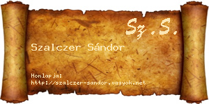 Szalczer Sándor névjegykártya